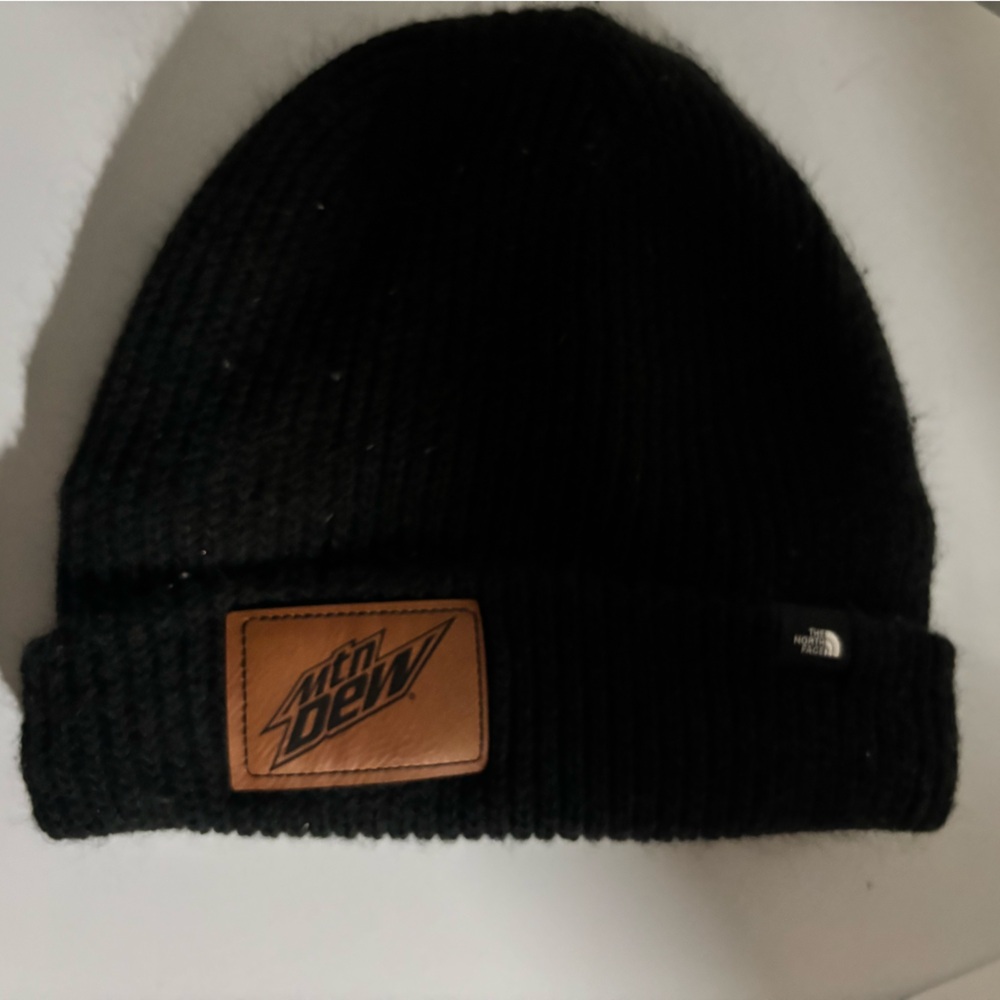The north face knitted Mt. Dew hat